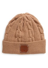 Mulberry Softie Cable Knit Cashmere Beanie