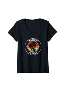 Womens Mulberry Florida V-Neck T-Shirt
