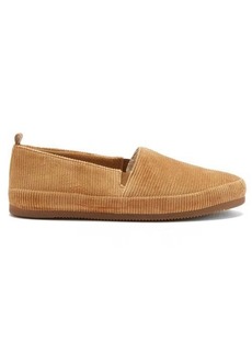 Mulo - Shearling-lined Cotton-corduroy Slippers - Mens - Beige