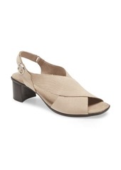 Munro Laine Block Heel Sandal in Taupe Snake Print Leather at Nordstrom