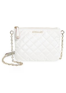 MZ Wallace Ruby Quilted Crossbody Bag in Pearl Metallic at Nordstrom