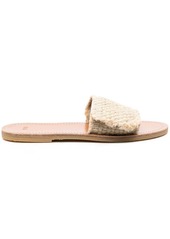 Nº21 woven jute flat sandals