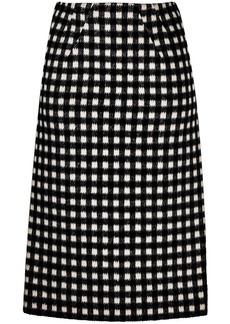 Nº21 check-print skirt