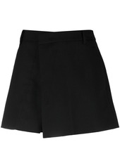 Nº21 cotton-blend wrap mini skirt