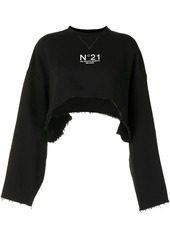 Nº21 cropped logo-print sweatshirt