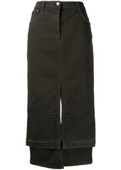 Nº21 denim mid-length skirt