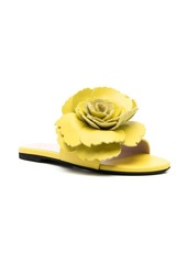 Nº21 floral-appliqué flat sandals