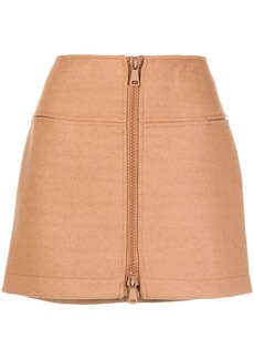 Nº21 front zip-fastening mini skirt