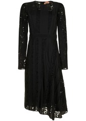 Nº21 lace-panel long-sleeve dress