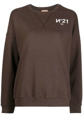 Nº21 logo-print cotton sweatshirt
