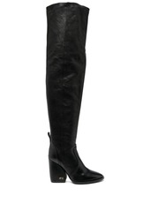 Nº21 logo-sole 100mm leather knee-high boots
