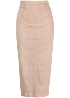 Nº21 panelled zip-up skirt
