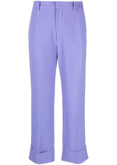 Nº21 pressed-crease cropped trousers