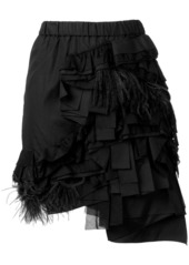 Nº21 ruffle and feather trim draped skirt