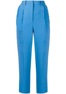 Nº21 ruffle-trimmed cropped cigarette trousers