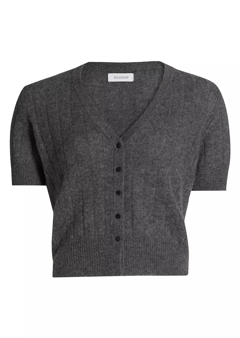 Naadam Cashmere Short-Sleeve Cardigan