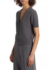 Naadam Cashmere Short-Sleeve Cardigan