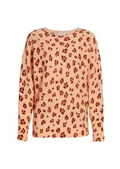 Naadam Cheetah Boatneck Cashmere Sweater