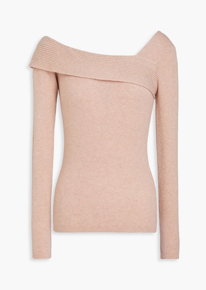 Naadam - Asymmetric ribbed wool and cashmere-blend sweater - Pink - L