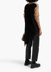 Naadam - Asymmetric two-tone wool and cashmere-blend cardigan - Brown - S