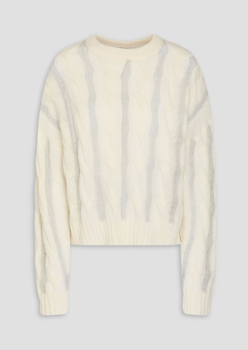 Naadam - Cable-knit merino wool and cashmere-blend sweater - White - XS