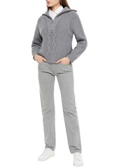 Naadam - Cable-knit wool and cashmere-blend half-zip sweater - Gray - S