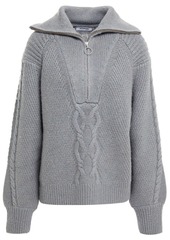 Naadam - Cable-knit wool and cashmere-blend half-zip sweater - Gray - S