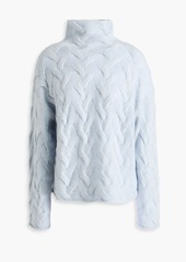 Naadam - Cable-knit wool and cashmere-blend turtleneck sweater - Blue - L