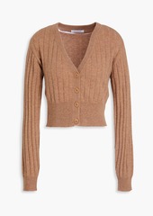 Naadam - Cropped ribbed wool and cashmere-blend cardigan - Brown - L