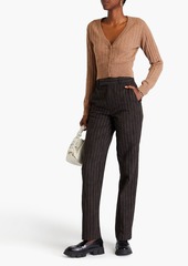 Naadam - Cropped ribbed wool and cashmere-blend cardigan - Brown - M