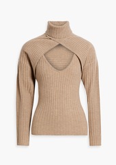 Naadam - Layered ribbed wool and cashmere-blend turtleneck top - Neutral - XS