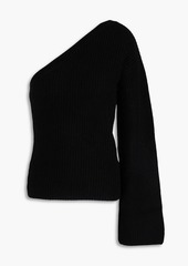 Naadam - One-sleeve ribbed cashmere sweater - Black - S