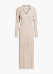 Naadam - Pointelle-knit cotton and silk-blend maxi dress - Neutral - M