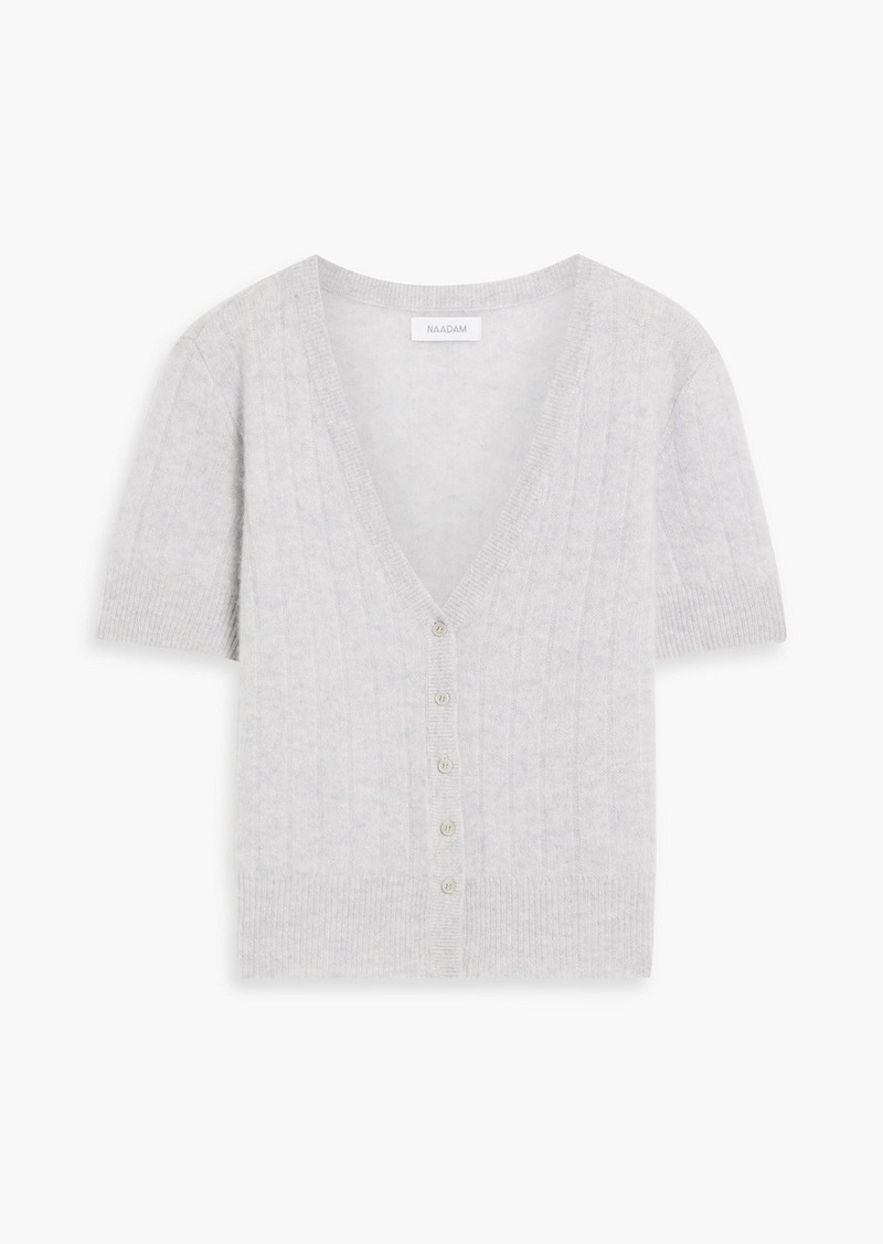 Naadam - Ribbed cashmere cardigan - Gray - XS