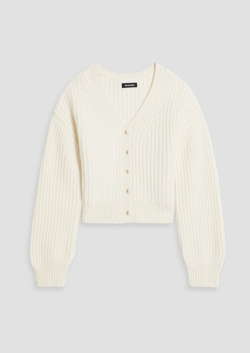 Naadam - Ribbed cashmere cardigan - White - XS