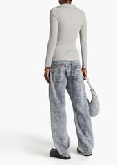 Naadam - Ribbed cotton and cashmere-blend polo sweater - Gray - L