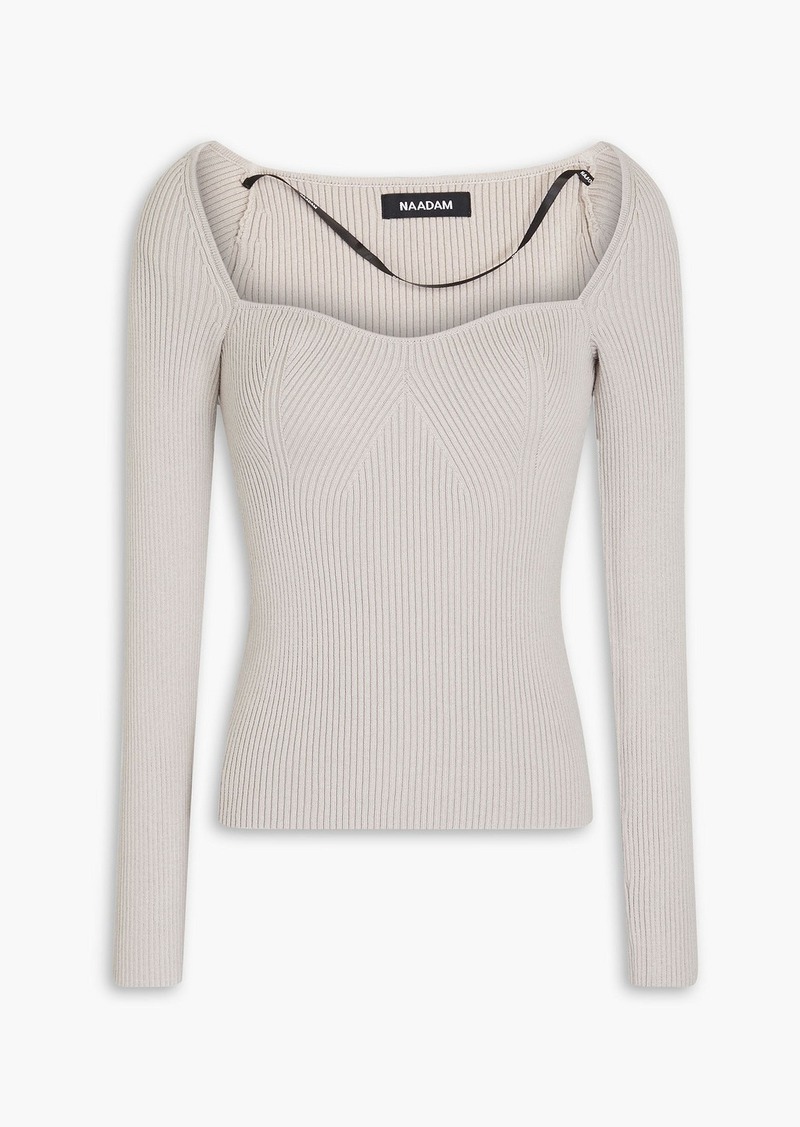 Naadam - Ribbed cotton-blend sweater - Gray - M