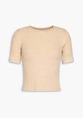 Naadam - Ribbed silk and cashmere-blend top - Neutral - M