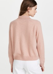 Naadam Cashmere Quarter Zip Sweater with Pockets