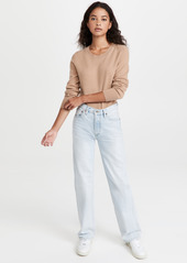 Naadam Long Sleeve Crop Cashmere Pullover
