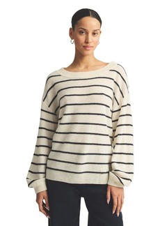 NAADAM Reversible Cashmere Striped Wide Neck Sweater XL