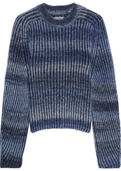 Naadam Woman Dégradé Ribbed Wool-blend Sweater Indigo