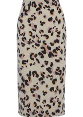 Naadam Woman Leopard-print Cashmere Midi Skirt Animal Print