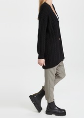 Naadam Wool Cashmere Oversized Cable Cardigan