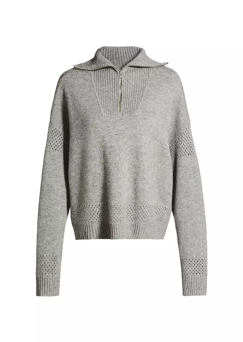 Naadam Wool-Cashmere Quarter-Zip Sweater