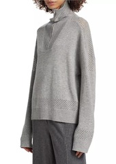 Naadam Wool-Cashmere Quarter-Zip Sweater