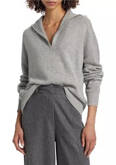 Naadam Wool-Cashmere Quarter-Zip Sweater