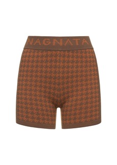 Nagnata Checked Out Mid Waist Knit Shorts