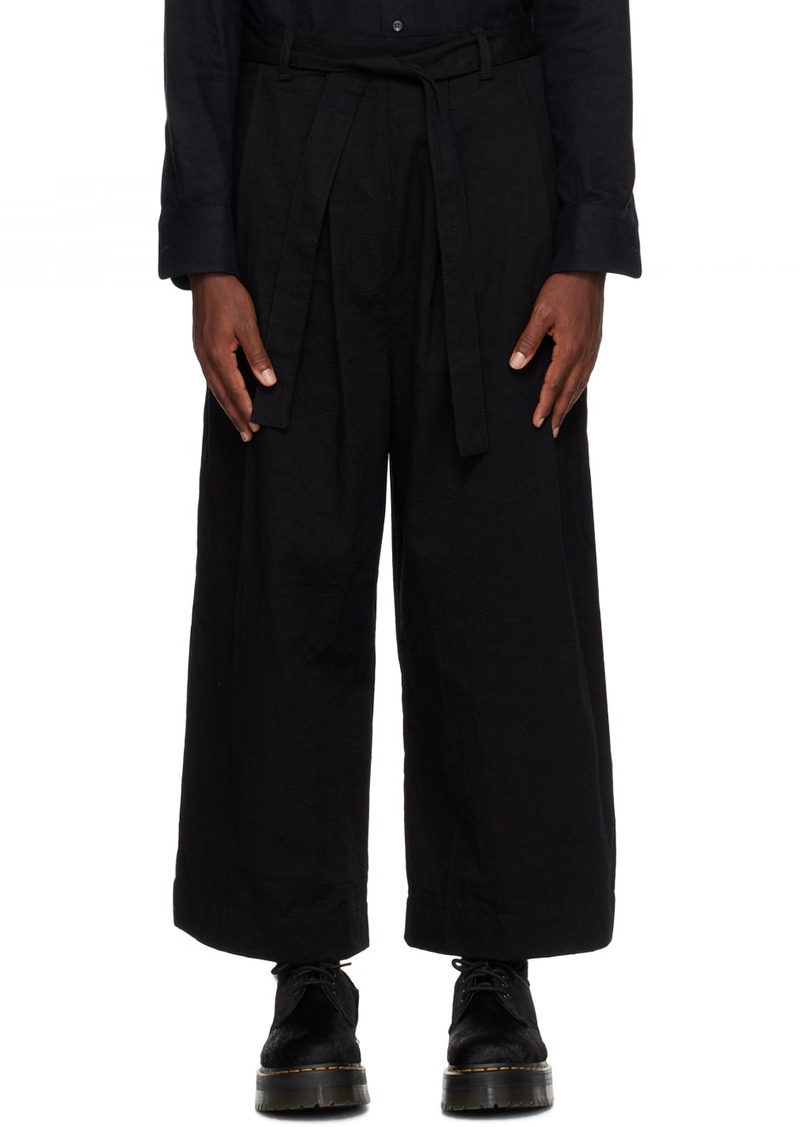 Naked & Famous Denim SSENSE Exclusive Black Trousers