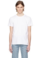 Naked & Famous Denim White Circular T-Shirt